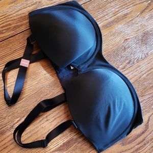 NWT Cacique black strapless bra